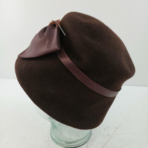 Vintage Women’s Cloche Hats Lot of 3 Felt Wool 1920s 1930s Style main image 5
